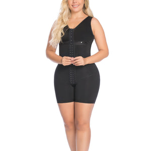 Fajate 11215 Women's Mid-Thigh Girdle w/ Bra & 3Level Hooks