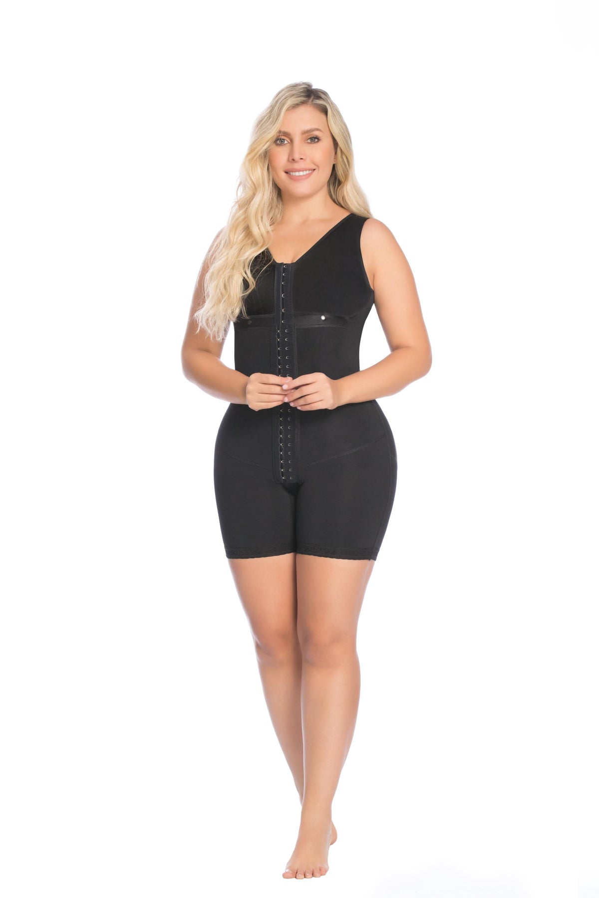 Fajate 11215 Women's Mid-Thigh Girdle w/ Bra & 3Level Hooks