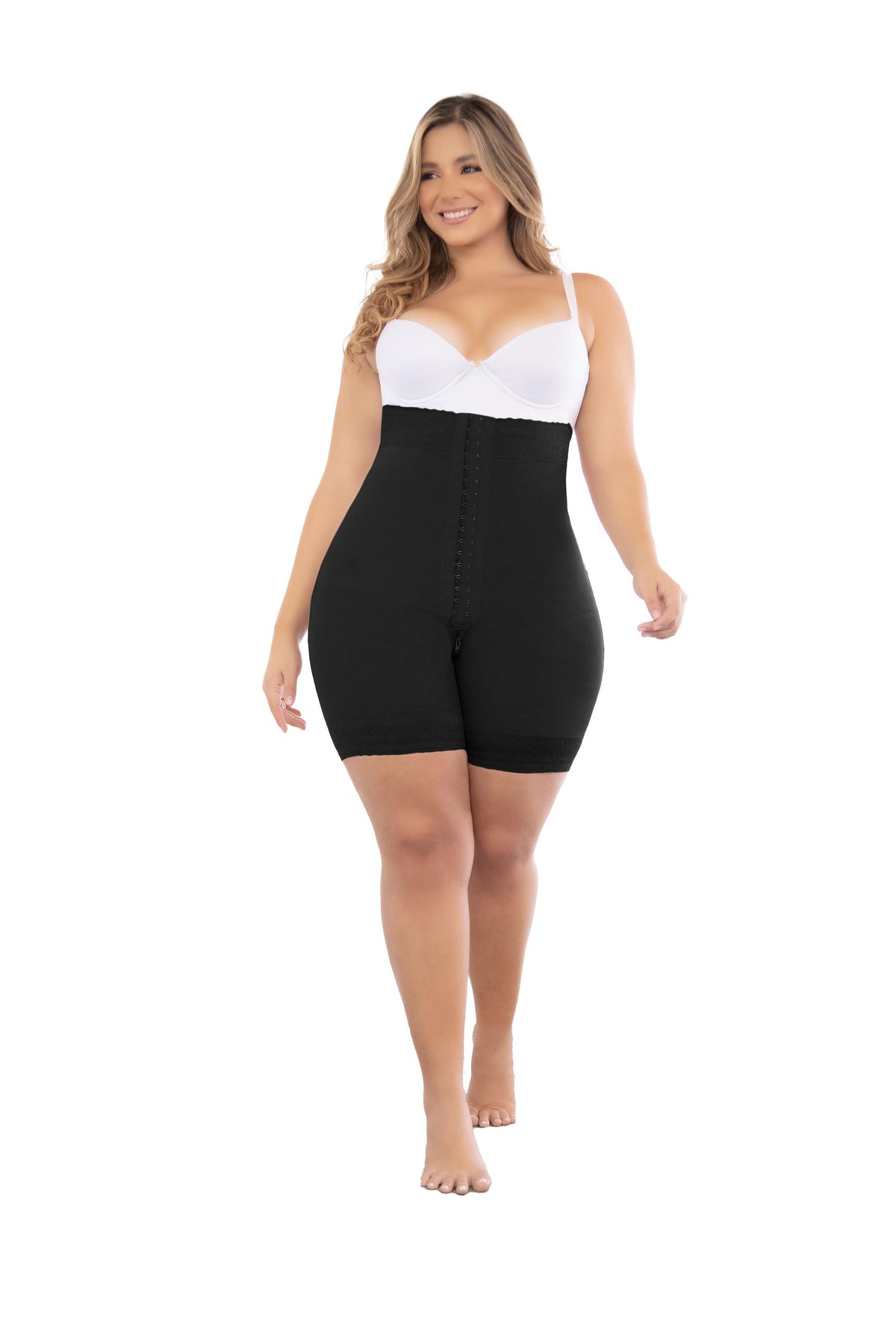 FAJATE 11346 Fit 360 Mid-Thigh Strapless Shapewear w/ 3 Level Hook Adjustment