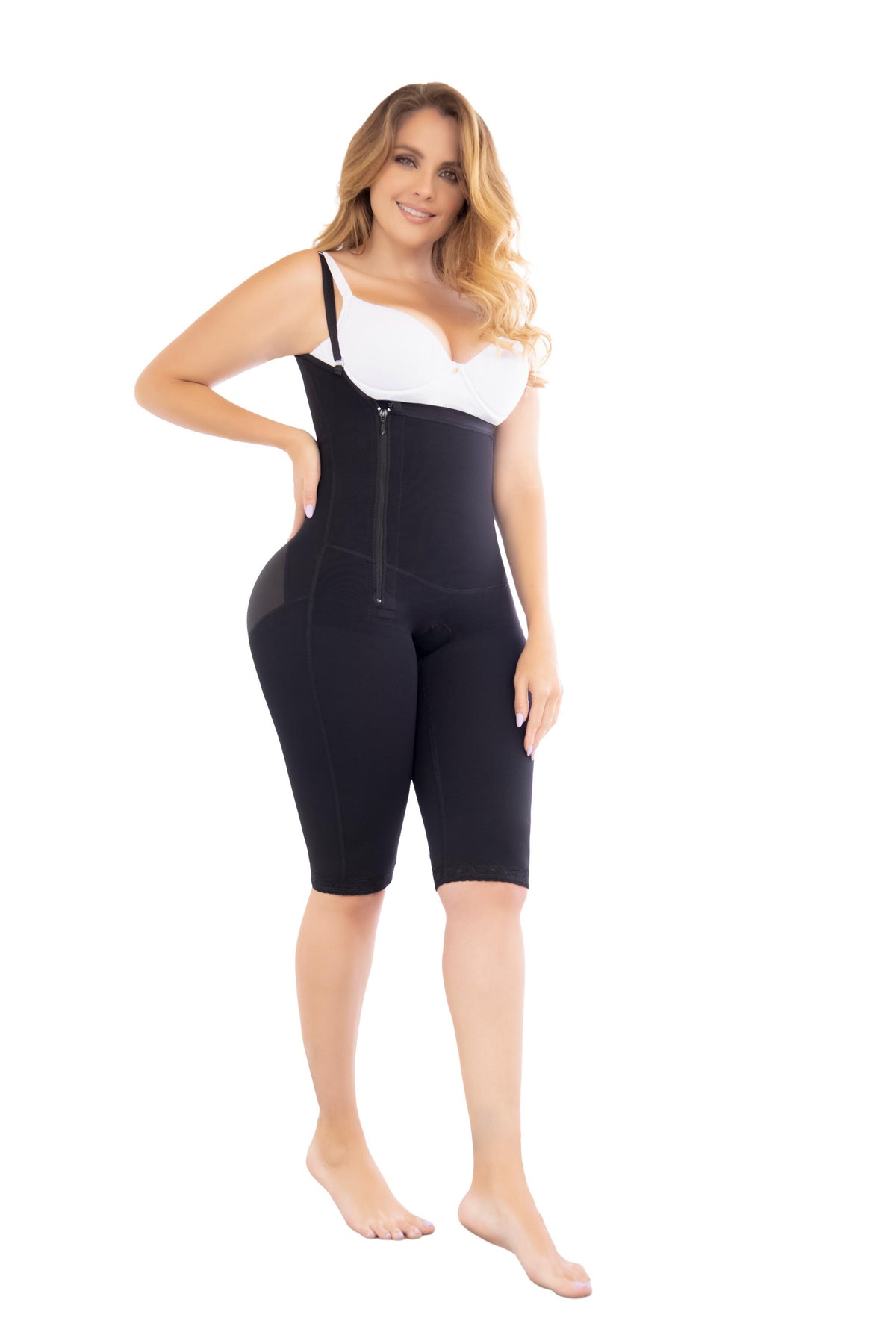 Fajate 11021 Knee-Length Compression Garment with Lateral Zipper