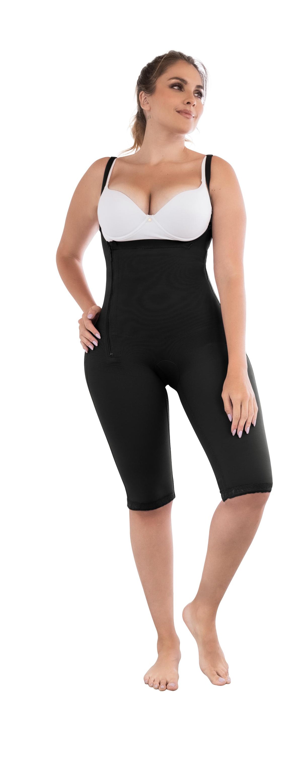 Fajate 11021 Knee-Length Compression Garment with Lateral Zipper
