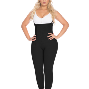 Fajate 11022 Women's Ankle Length Girdle Open Bust w/ Side Zipper