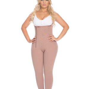 Fajate 11022 Women's Ankle Length Girdle Open Bust w/ Side Zipper