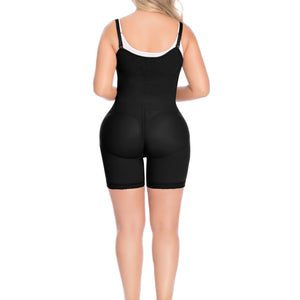 Fajate 11111 Mid-Thigh Compression Garment w/ 3 Level Hooks and Adjustable Shoulder Straps