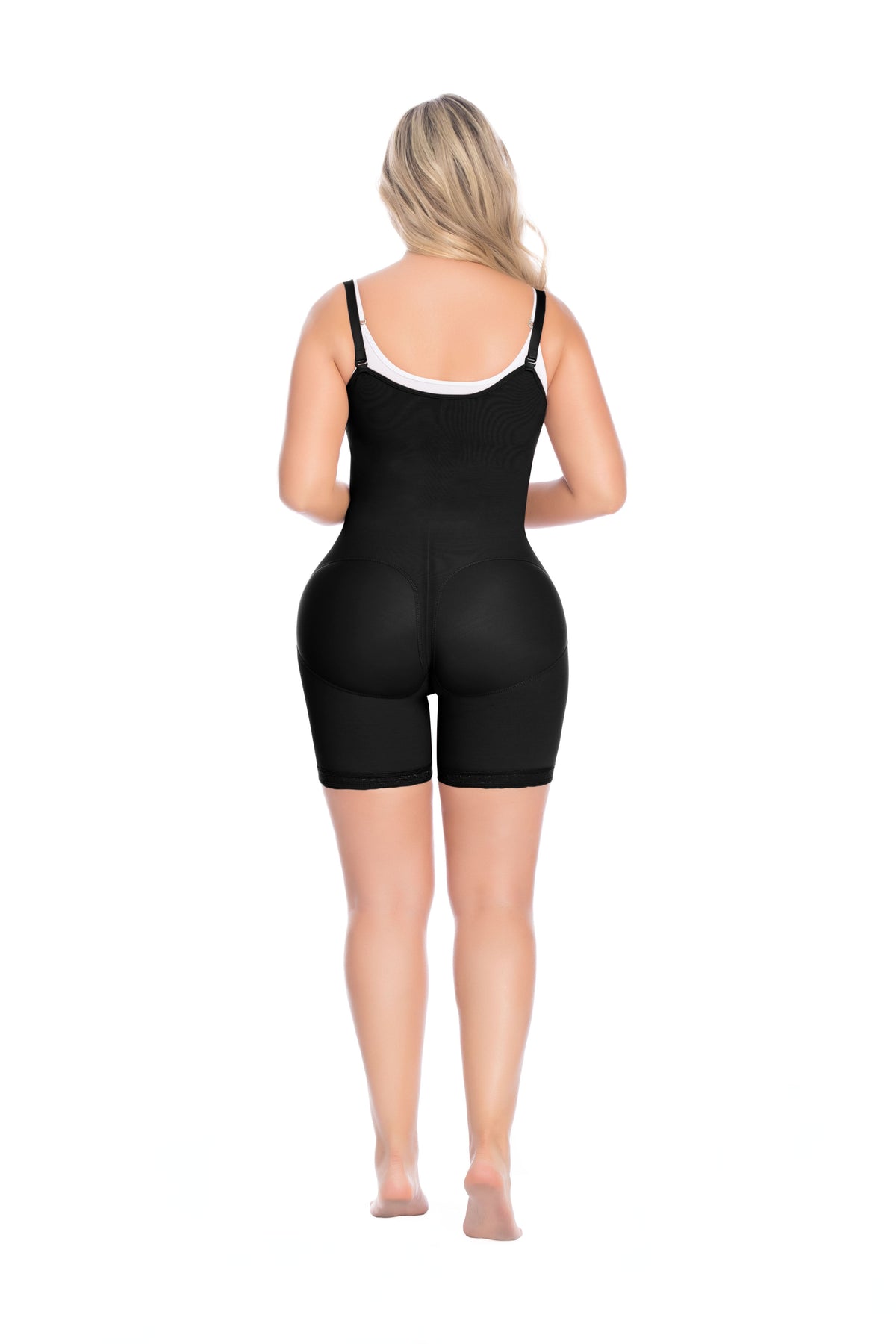 Fajate 11111 Mid-Thigh Compression Garment w/ 3 Level Hooks and Adjustable Shoulder Straps