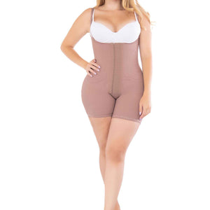 Fajate 11111 Mid-Thigh Compression Garment w/ 3 Level Hooks and Adjustable Shoulder Straps