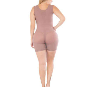 Fajate 11185 Mid-Thigh Compression Garment w/ 3 Level Hook & High Back Coverage