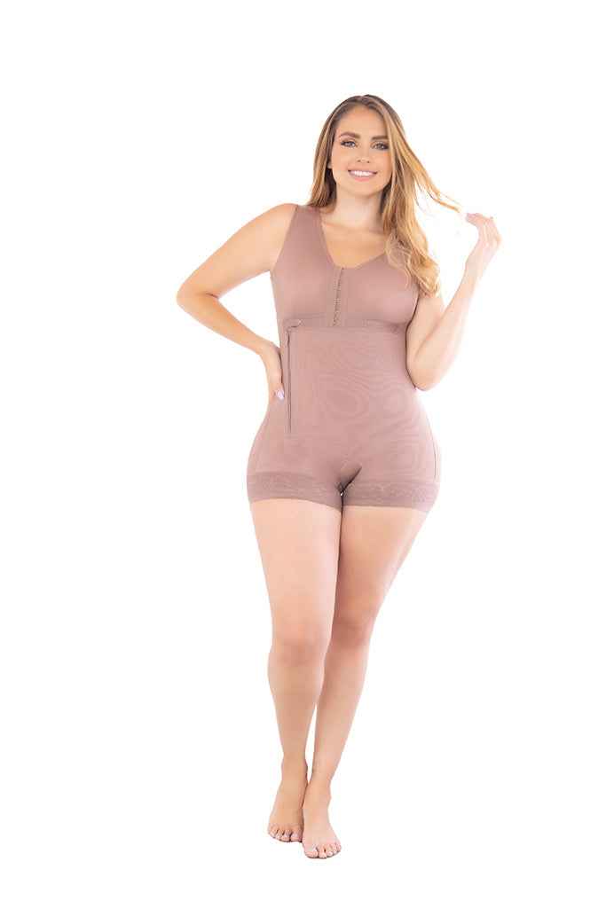 Fajate 11053 Hip-Hugger Compression Garment w/ Built in Bra and Lateral Zipper