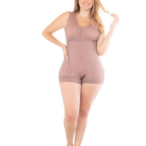 Fajate 11053 Hip-Hugger Compression Garment w/ Built in Bra and Lateral Zipper