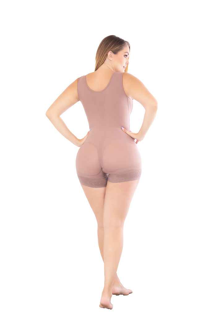 Fajate 11053 Hip-Hugger Compression Garment w/ Built in Bra and Lateral Zipper