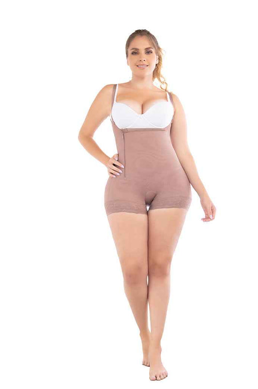 Fajate 11046 Hip-Hugger Compression Garment w/ Lateral Zipper and Adjustable Straps