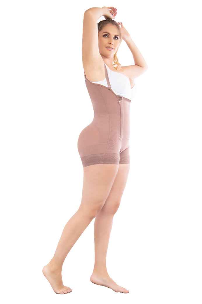 Fajate 11046 Hip-Hugger Compression Garment w/ Lateral Zipper and Adjustable Straps