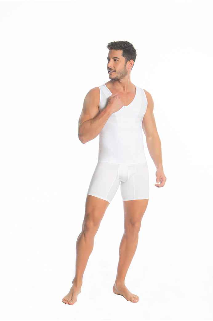 Fajate 11238 Men's Sleeveless Whole Body Girdle (Flat Fabric)