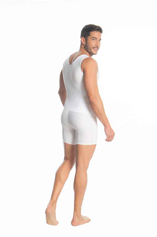 Fajate 11238 Men's Sleeveless Whole Body Girdle (Flat Fabric)