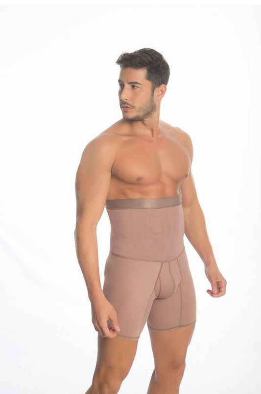 Fajate 11079 Men's High Waist Short Girdle (Flat Fabric)