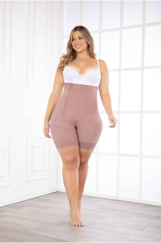 Fajate 11350 FIT 360 Mid-Thigh Strapless Shapewear w/ Lateral Zipper