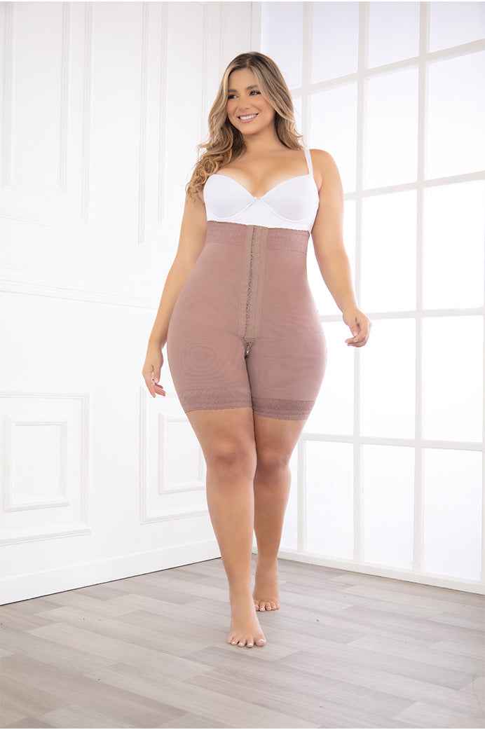 FAJATE 11346 Fit 360 Mid-Thigh Strapless Shapewear w/ 3 Level Hook Adjustment