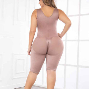 Fajate 11354 Women's Knee Length First Stage Medium Compression  Open Bust w/ 3 Level Hooks with perineal zipper