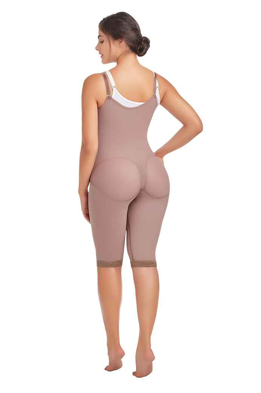 Fajate 11022 Women's Ankle Length Girdle Open Bust w/ Side Zipper