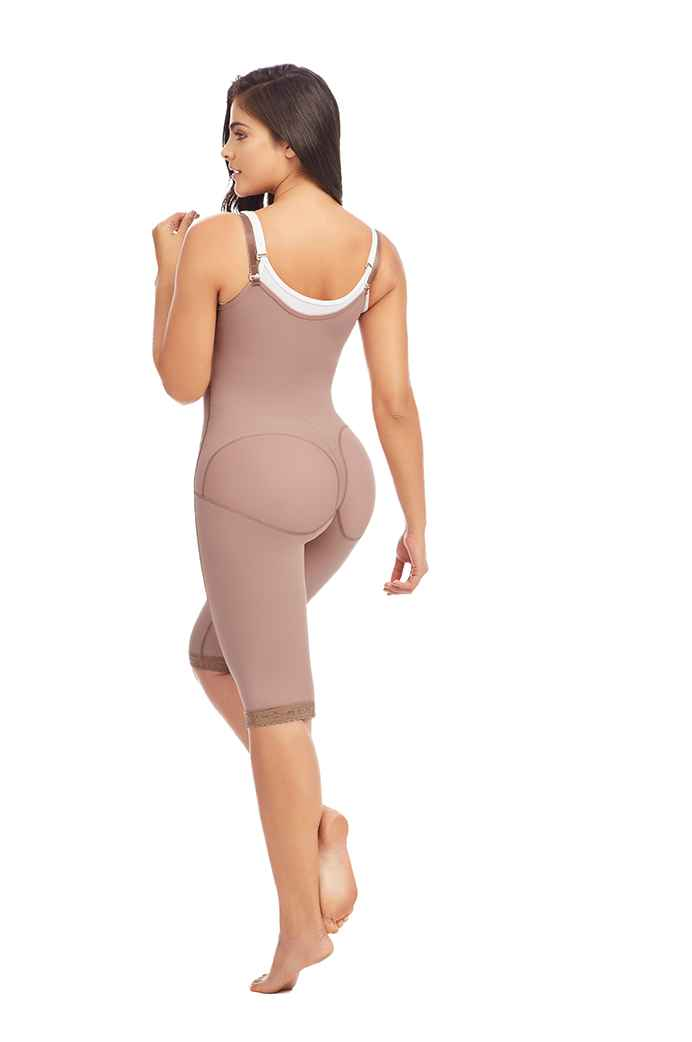 Fajate 11022 Women's Ankle Length Girdle Open Bust w/ Side Zipper