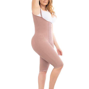 Fajate 11047 Knee Length Compression Garment w/ 3Level Hooks & Adjustable Straps