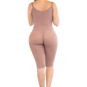 Fajate 11047 Knee Length Compression Garment w/ 3Level Hooks & Adjustable Straps