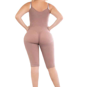 Fajate 11043 Knee Length Compression Garment w/ 3-Level Hooks & Perineal zipper