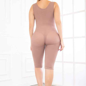 Fajate 11010 Knee Length Compression Garment w/ Built In Bra and Side Zipper