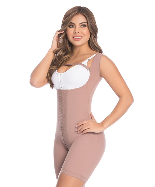 Fajate 11272 mid thigh garment 3 level hooks, full underarm coverage